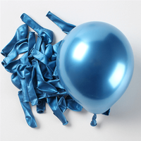 Blauwe chromen ballon 5